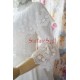 Surface Spell Gothic White Crystal Black Agate Chiffon Blouse